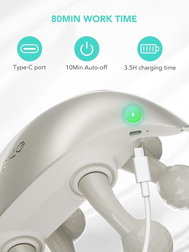 SKG FSA Eligible Cordless Neck Massager for Pain Relief Deep Tissue, Shiatsu Shoulder Massager with Heat, Massage Tools for Trapezius, Lymphatic Drainage, Relaxation Therapy, HSA Items H7 Ultra