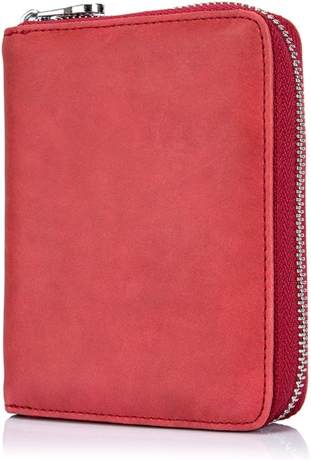 RFID Blocking 24 Slot Credit Card Holder Wallet Real Leather Multi Card Organizer Wallet with Zipper