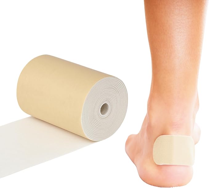 Rolyan Non-Latex Moleskin Roll, 3" x 5 yards, Beige, Padding with Paper Backed Adhesive, Cut to Fit for Splints, Braces, and Casts, Soft Flexible Tape for Blister Prevention & Skin Protection