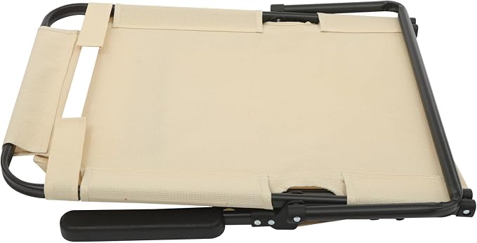 Lifting Bed Backrest, Oxford Cloth Backrest Chair 8 Gears Adjustable Armrest Sit up Back Rest for Read Watch TV Eat Khaki