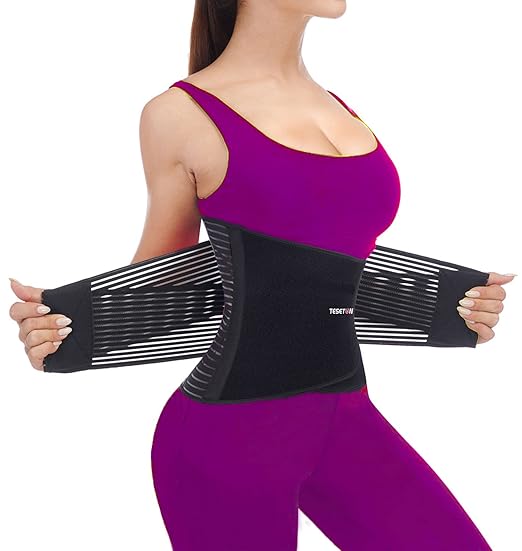 TESETON Back Brace for Men and Women, Back Support Belt Relief Lower Back Pain Herniated Disc, Sciatica, Scoliosis, Breathable Mesh, Lumbar Support Belt, Back Brace for Lifting at Work 02 Black-L