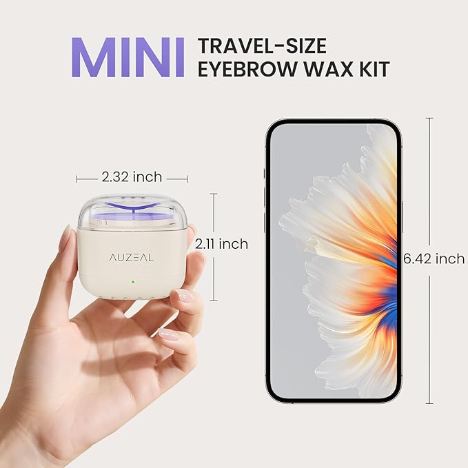 Mini Face Wax Kit for Women, Facial Waxing Kit with 26 Wax Sticks, 100g Waxing Beads, Long-lasting Facial Hair Removal, USB Fast Heating, Smart Constant Temp, Travel or Home Use