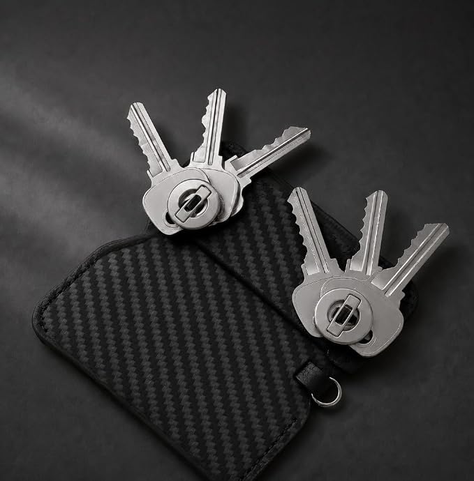 Key Organizer Compact Key Holder Leather Keychain Minimalist key case key holder for keychain Secures 2-8 Keys
