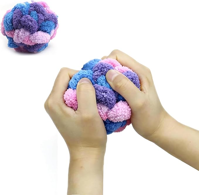 Fidget Ball for Alzheimer Dementia Patients Relief and Anxiety Relief Sensory for Autism Special Needs and Elderly Stretch and Squeeze Skin Pickers ADHD OCD (Blueberry Color)