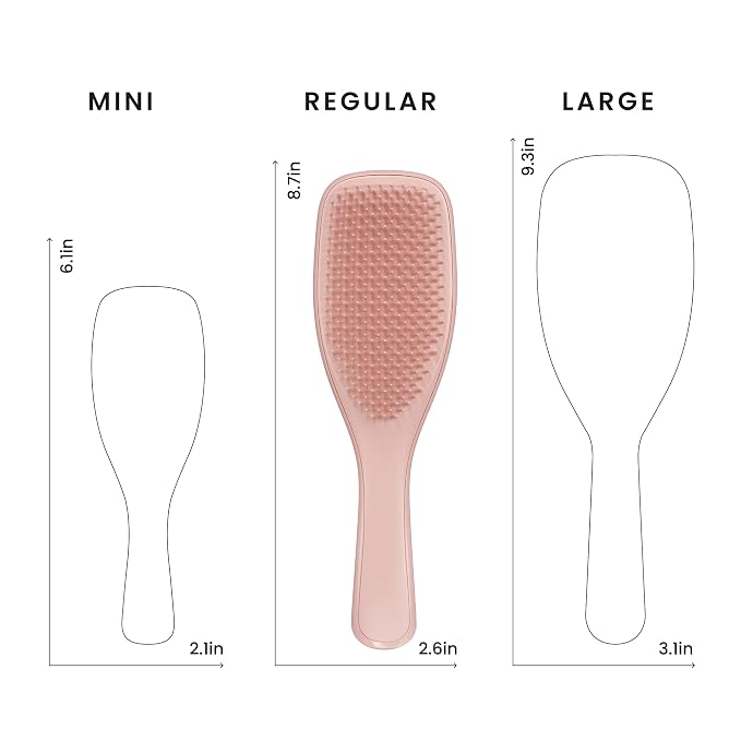 Tangle Teezer Ultimate Detangler Brush, Straight to Wavy, Summer Rose | Patented two-tier, regular-flex teeth reduce breakage & split ends on wet or dry hair; Shower-friendly hairbrush for all ages