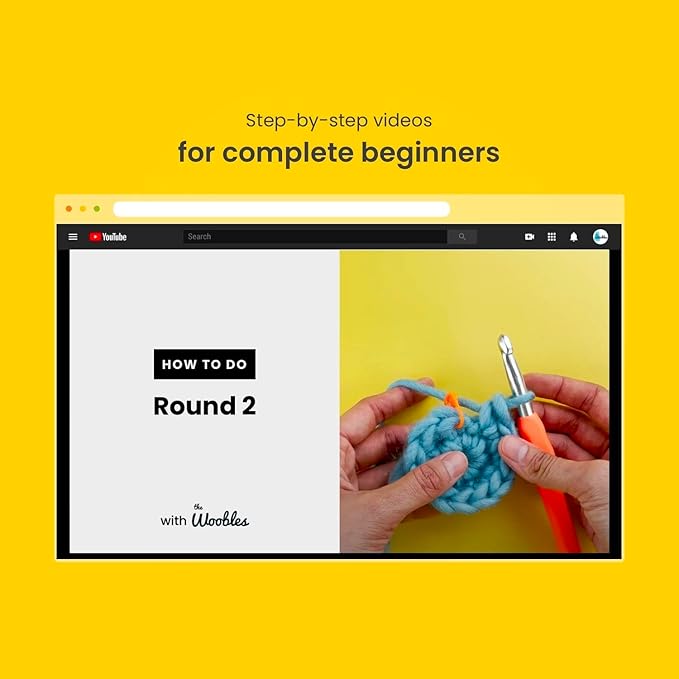 The Woobles Crochet Kit Bundle for Beginners (Penguin, Chick, Fox, Bunny) | As seen on Shark Tank, Includes: Easy Peasy Yarn, pre-started pieces, hooks, safety eyes, stuffing, video tutorials