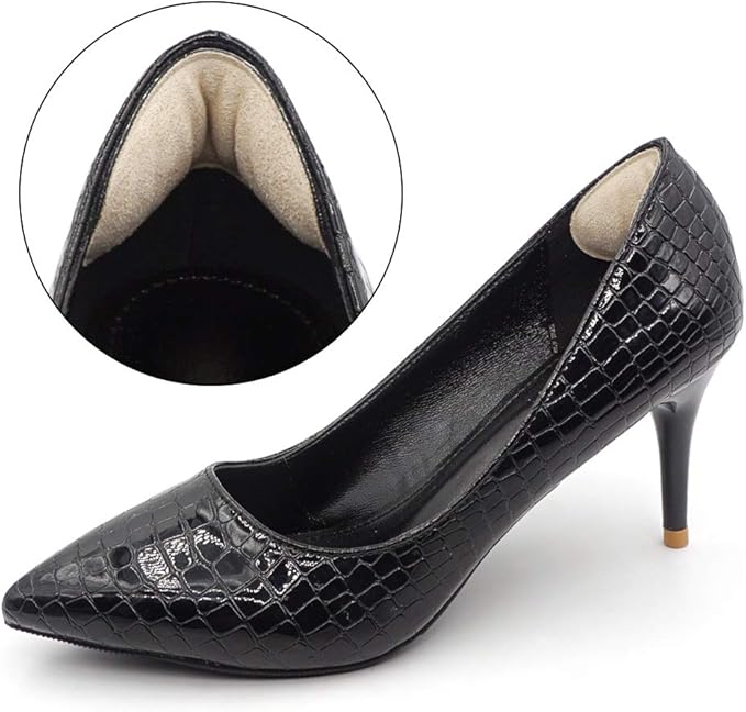 Dr.Foot Heel Grips for Women and Men, Self-Adhesive Heel Cushion Inserts Prevent Slipping, Improve Too Big Shoes, Prevent Rubbing, Blisters, Foot Pain (Beige+Grey+Black)