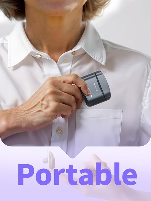 Hearing Aids for Seniors&Adults OTC Rechargeable Digital BTE Not Hearing Amplifiers with Intelligent Noise Reduction Volume Control Comfort Design Portable for Hearing Loss
