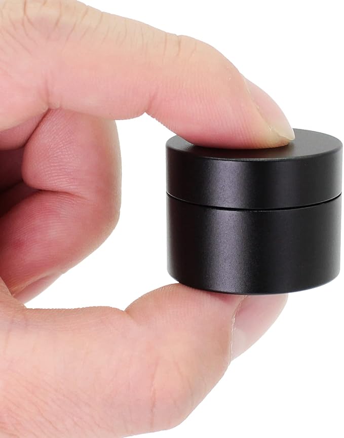 Portable Daily Pill Case, Heavy Duty Aluminium Alloy Round Pill Box, Waterproof Travel Pill Organizer, Pocket Purse Medicine Vitamin Holder EDC Container for Outdoor Camping Working