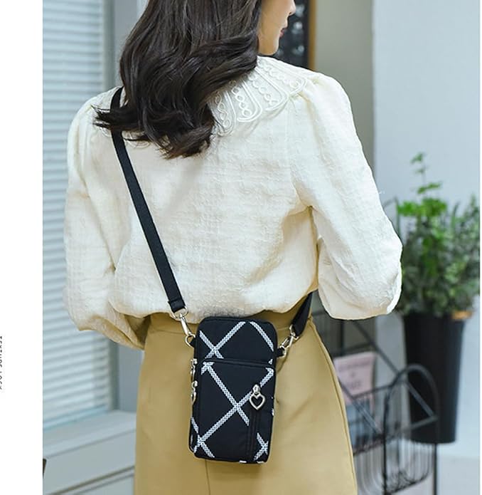 Small Crossbody Bag for Women - Mini Phone Purses with Crossbody Strap and Wallet - Nylon Arm Bag