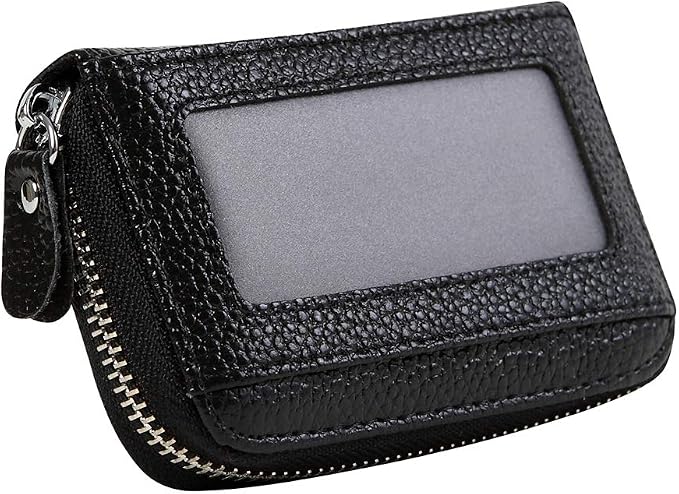 Women's RFID Blocking 12 Slots Credit Card Holder Leather Accordion Wallet