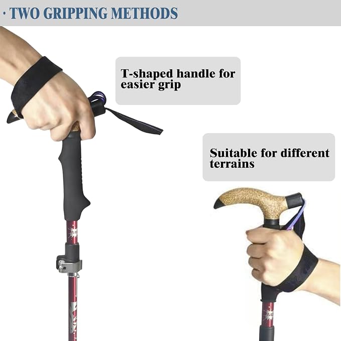 Walking Cane-Foldable, Adjustable,Collapsible Walking Canes for Men&Women,Heavy Duty All Terrain Tip,with Travel Bag-Walking Sticks for Seniors&Adults[Black] Trekking Poles Hiking Walking Stick