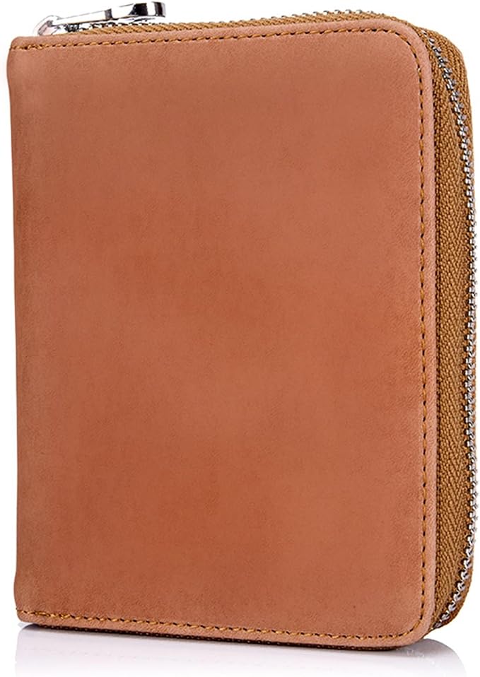 RFID Blocking 24 Slot Credit Card Holder Wallet Real Leather Multi Card Organizer Wallet with Zipper