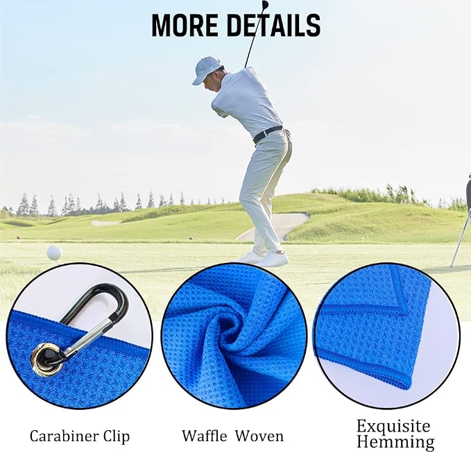 ERHACHAIJIA I'm Retired Go Around Me Embroidered Golf Towel with Clip. Funny Golf Accessories Gifts for Men Women Grandpa Grandma Golf Lover, Birthday Retirement Mother's Day