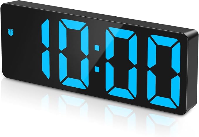 AMIR Digital Alarm Clock, 6.3" Large LED Display Bedside Clock | Auto Night Dimming, 12/24H, Adjustable Snooze, Dual Power Supply, Bedroom Office