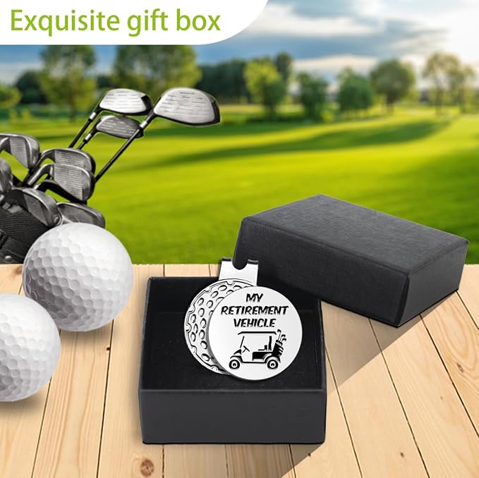 Funny Golf Ball Markers with Hat Clip, Men Golf Accessories, Birthday Retirement Golf Gifts for Dad, Husband, Grandpa, Golf Lover
