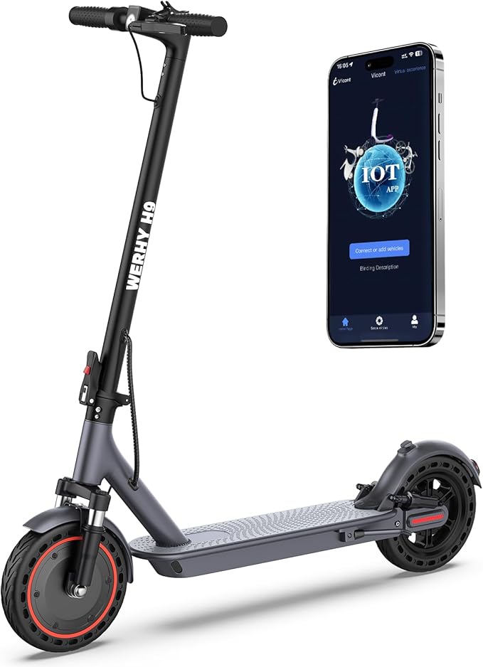 Electric Scooter, 10"/8.5" Solid Tire, 500W/350W Powerful Motor & 19/22 MPH Top Speed, 28/25/22/16 Miles Long Range, Folding E Scooter with Dual Braking for Teens and Adults
