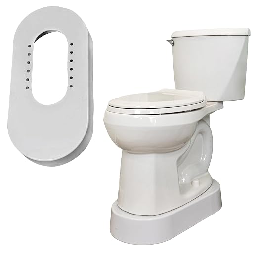Toilet Base Riser 500 lb Capacity 3.5" High Raised Toilet Seat - Toilet Base Plate, Elevated Toilet Seat, Toilet Seat Risers for Seniors, Handicapped Toilet Seat Riser Fits Standard Toilets