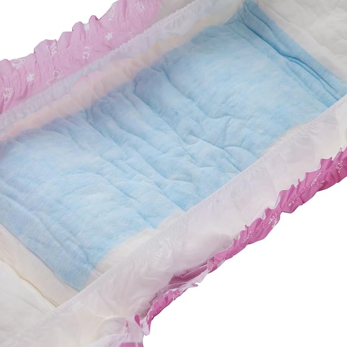 CutiePlusU Disposable Diapers 10 Pieces Protective Underwear Absorbent Briefs Dry Surface Pink (Medium 28"-38")