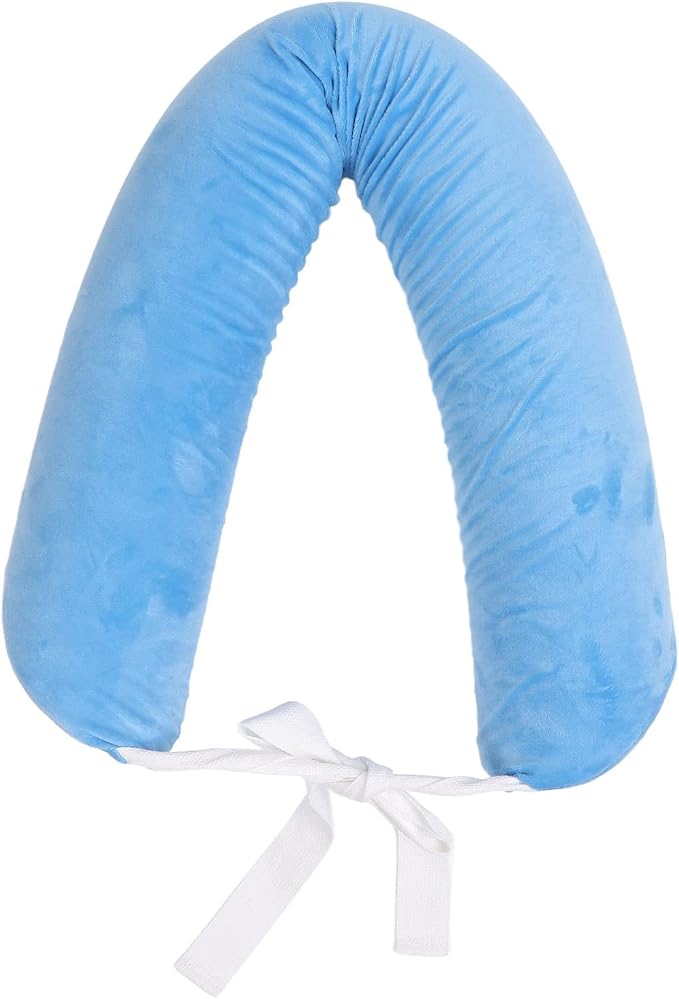 Lumbar Support Pillow for Elderly, Adjustable Waist Back Support Pillow with Dual Straps, Ergonomic Sponge Roll for Scoliosis and Lumbar Pain Relief, Detachable Washable Flannel Co