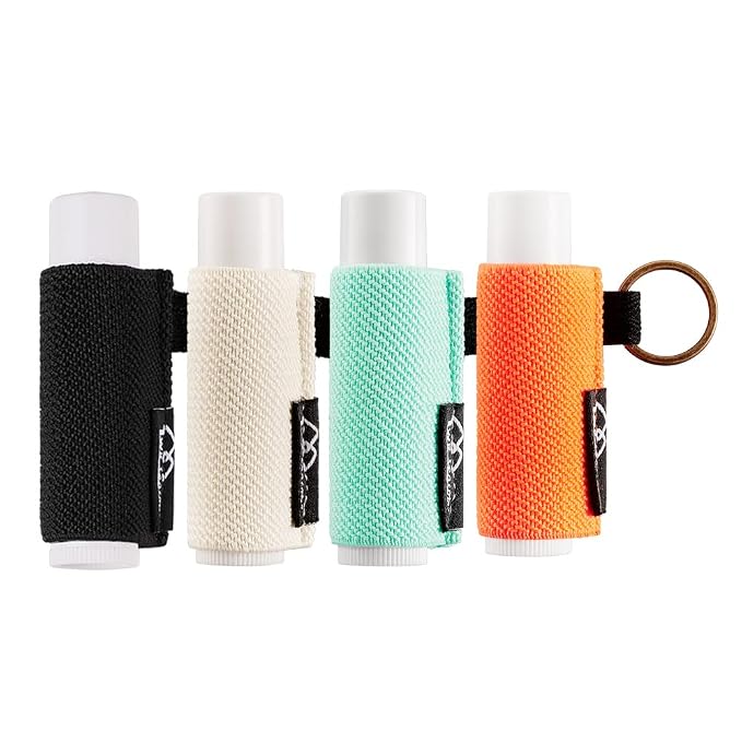 WK IEASON Lip Balm Holder Keychain for LANEIGE, Summer Fridays, Small Christmas Gifts Stocking Stuffers for Teen Girls, Lip Gloss Holder Compatible With Chapstick, Burt's Bees Elastic Lipstick Holder