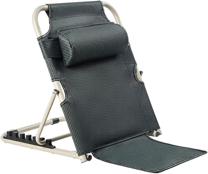 Adjustable Bed Backrest Support, 19.7"x23.6" Foldable Sit-up Back Rest, Portable Elder Disability Nursing Backrest for Bed Change Angle of Backrest for Elderly Patients Back Neck Lumbar, Green