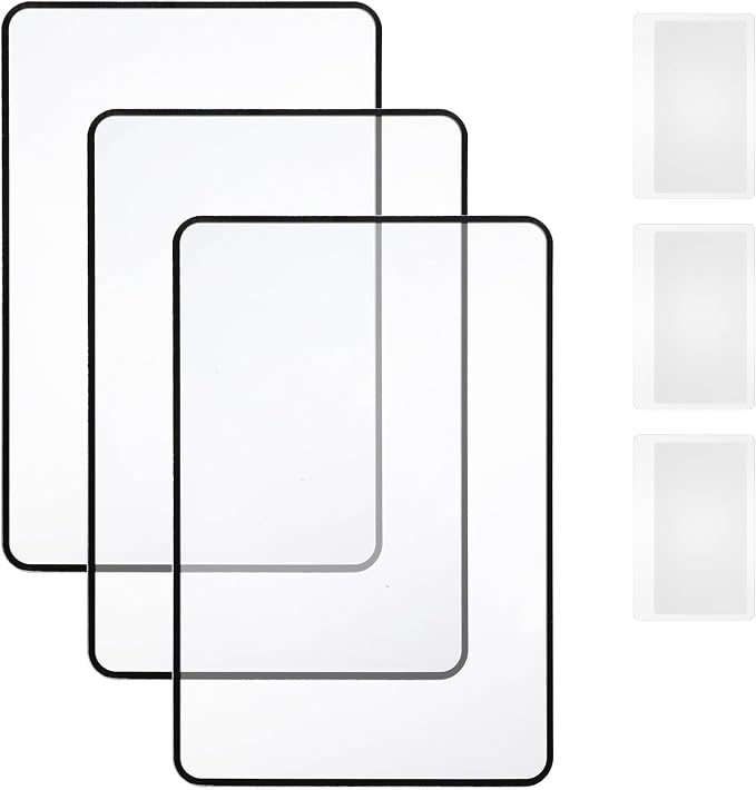 6 Pcs Page Magnifying Sheet 3X Clear Lightweight Magnifier Flat Plastic Optical Fresnel Lens Handy Card Size Magnifier Bookmark for Seniors Reading Small Prints People with Low Vision