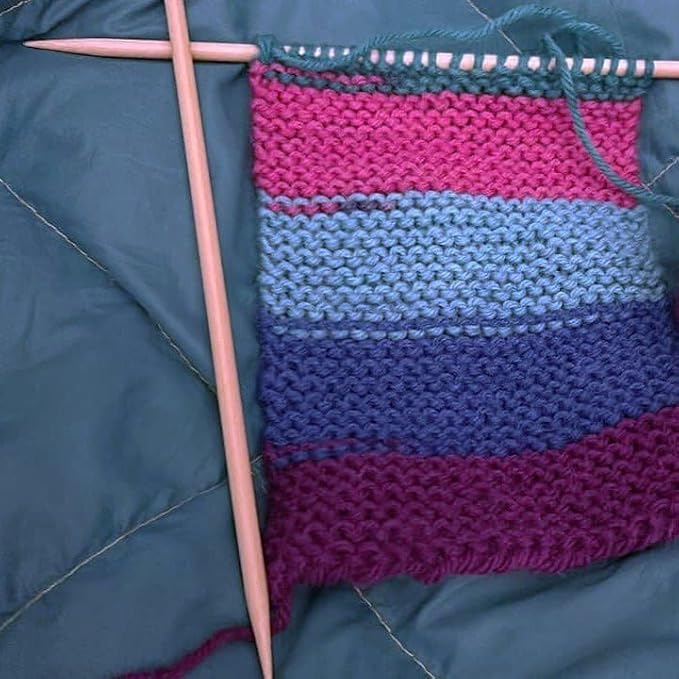 The Spinning Hand Knitting Kit for Beginners Adults – Educator-Designed, Self-Striping Wool Yarn, Bamboo Needles & Video Tutorials (Tie Dye)