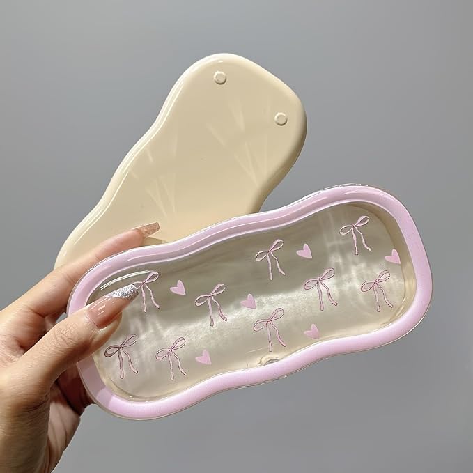 Glasses Case Hard Shell, Clear Eyeglass Case, Cute Holder for Sunglasses and Reading Glasses