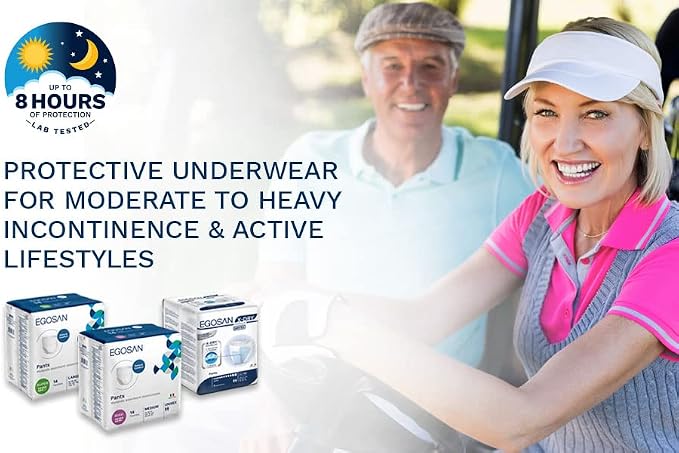 EGOSAN Maxi Incontinence Underwear, Pull Up Style Lightweight Breathable Disposable with Newly Designed Acquisition Layer, Form-Fitting with Maximum Absorbency, Unisex (Large, 14 ct)
