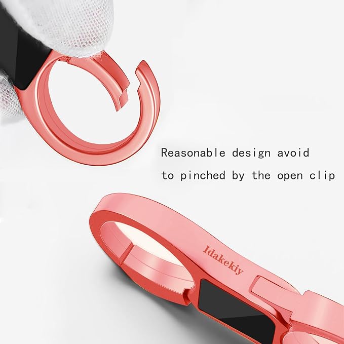 Idakekiy Key Chain Quick Release Spring with 4 Key Rings Heavy Duty Car Keychain Organizer for Men and Women