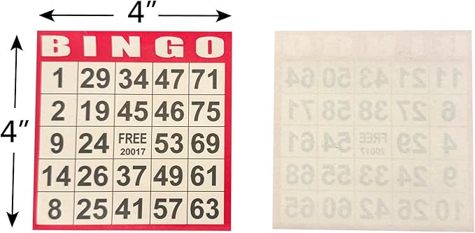 JUNWRROW Bingo Paper Game Cards - 1000 Sheets (100 Books of 10 Colors) - 4"x4" Disposable Cards- Ideal for Seniors, Family Game Night, Large Groups,Classroom Activities