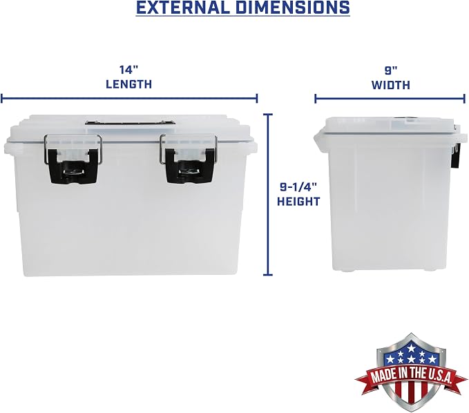 Sheffield XL Ammo Box Made in USA, Stackable Lockable Ammo Storage Box | 2 Pack Lockable Storage Box, Water and Dust Resistant Dry Box, Secures Hunting Gear, Gun Accessories, Supplies, and Bullets