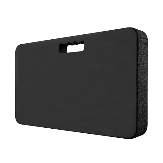 Gardzen Extra Thick Kneeling Pad for Gardening and Work | 1.5 Inch Soft NBR Foam Knee Cushion for Bathing Baby, Large Kneeler Mat for Yoga Exercise, 18x11 Inch, Black