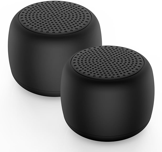 White Noise Machine Babelio Mini Sound Machine for Adults Kids Baby | 15 Non-looping Sounds | Timer | Easy to Pocket and Travel - Black (Pack of 2)