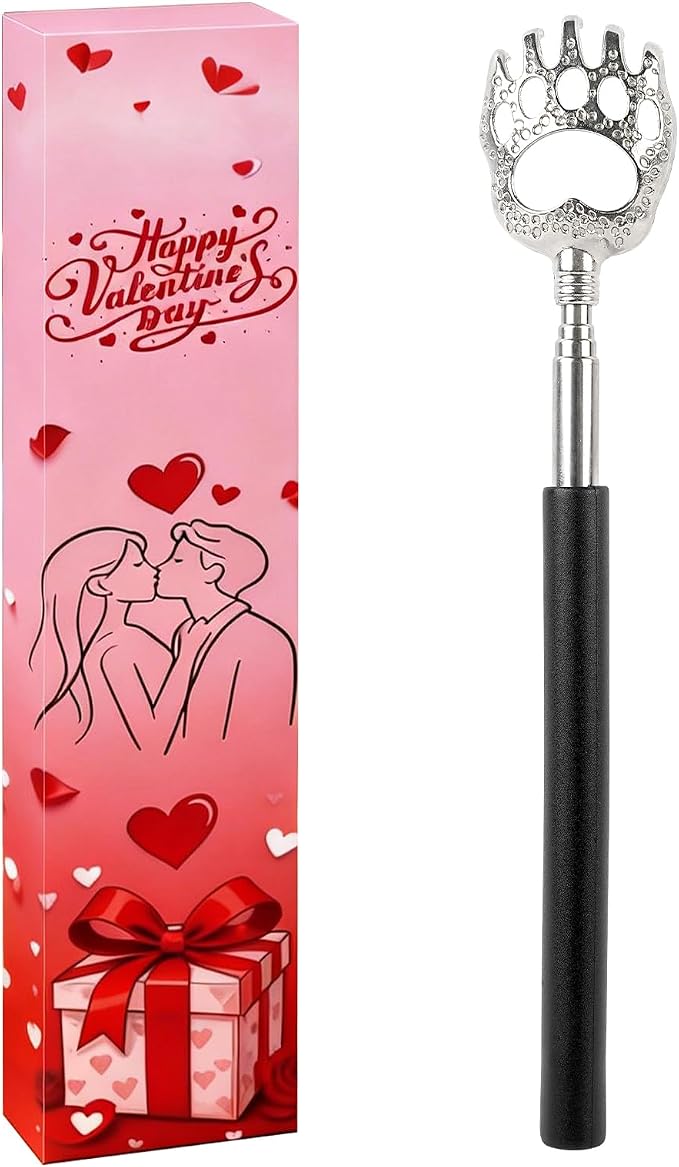 WOVTE Back Scratcher for Men Women with Valentine's Day Love Box