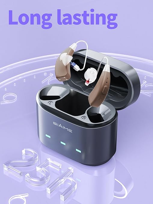 Hearing Aids for Seniors&Adults OTC Rechargeable Digital BTE Not Hearing Amplifiers with Intelligent Noise Reduction Volume Control Comfort Design Portable for Hearing Loss