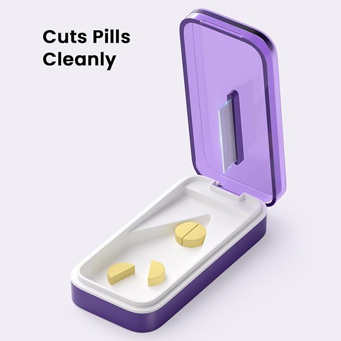 Pill Cutter Splitter for Large or Small Pills, Precision Pill Splitters for Cutting Multiple Pills/Supplement/Medication/Vitamins