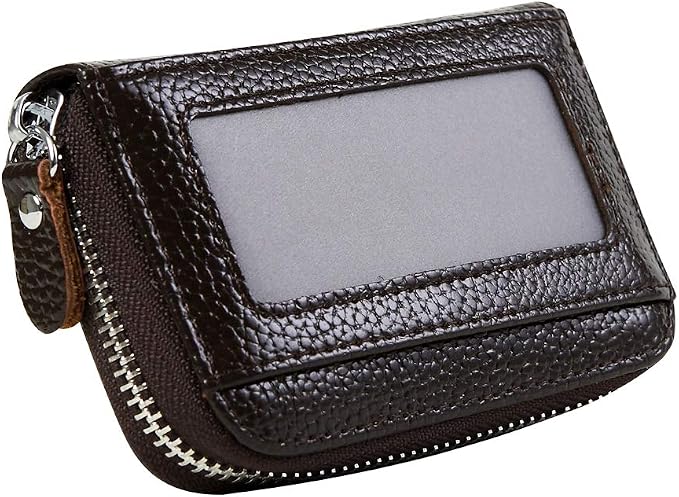 Women's RFID Blocking 12 Slots Credit Card Holder Leather Accordion Wallet