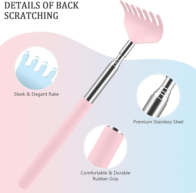 6 Pack Back Scratcher, Stocking Stuffers for Women Adults Girls | Easter Basket Stuffers for Girls Women Teens, Prizes for Adults, Bulk Gifts for Girls, Galentines Day Party Favors Gifts