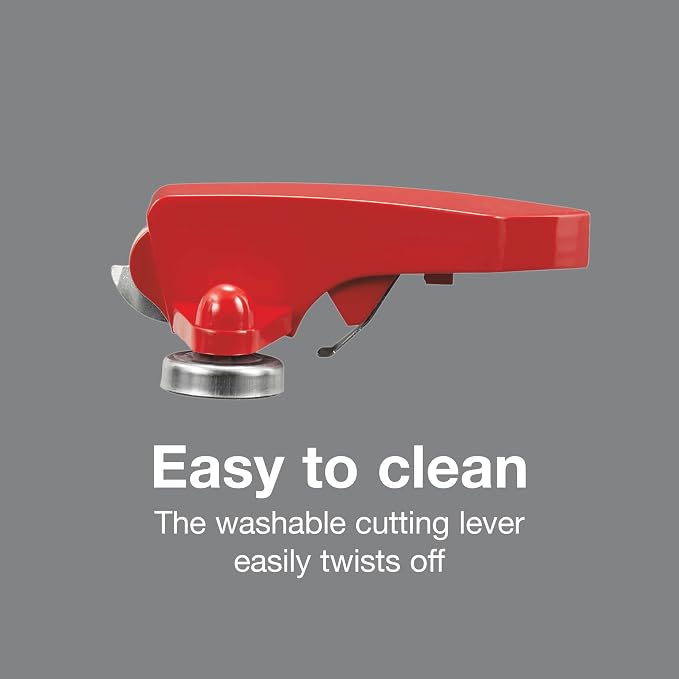 Proctor Silex Power Electric Automatic Can Opener for Kitchen with Knife Sharpener, Twist-off Easy-Clean Lever, Cord Storage, Red (75226) (Pack of 2)