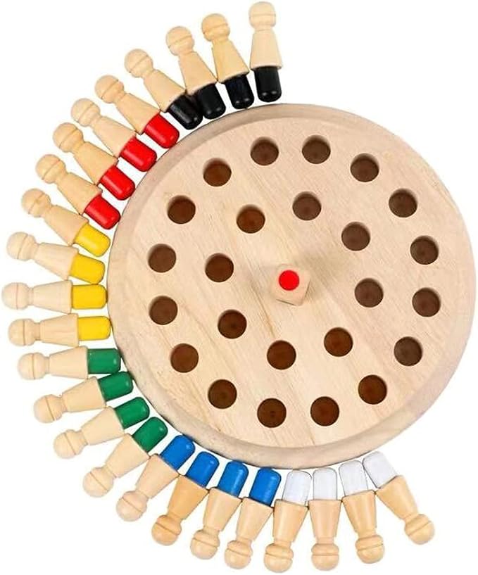 Montessori Material Memory Chess Match Game Small Cylinder Socket Stacking Sorting Sensorial Material for Kids