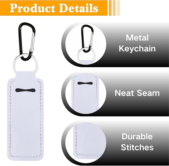 Chapstick Holder Key Chain Lipstick Holder Lip Balm Holder Keychain | Stocking Stuffers Gift, Compatible with Chapstick, Lip Balm and Lipstick, Bag Charm Accessories, Gifts for Women Friend