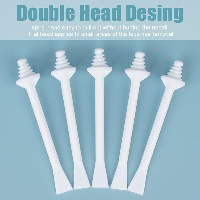 Plastic Wax Applicator Sticks and Disposable Spatulas - 50 Pieces for Nostril Cleaning, Nose Hair Removal, and Waxing