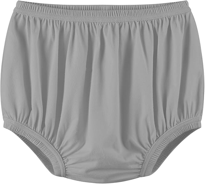 Adult Diaper Cover for Incontinence Noiseless Leak-Protection Underwear Plastic Pants Over Diapers Waterproof Rubber Pants(Gray, X-Small)