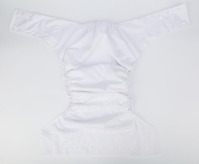 Teen Adult Cloth Diaper Nappy Reusable Washable for Disability Incontinence (White)