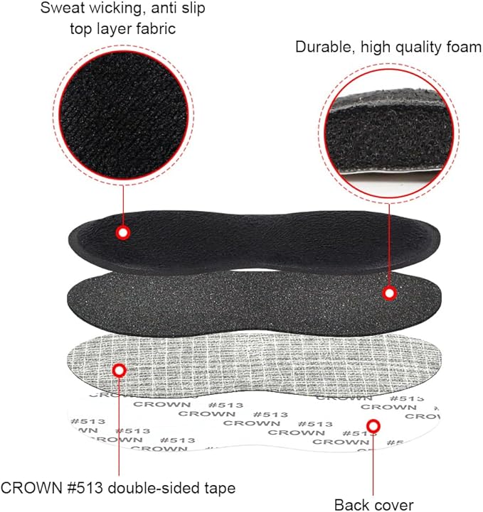 Dr.Foot Heel Grips for Women and Men, Self-Adhesive Heel Cushion Inserts Prevent Slipping, Improve Too Big Shoes, Prevent Rubbing, Blisters, Foot Pain (Beige+Grey+Black)
