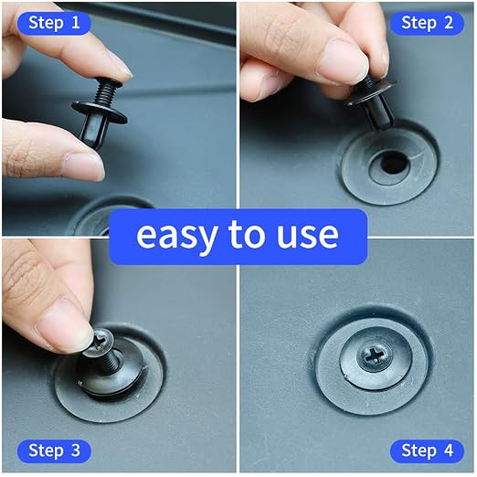 100 PCS Bumper Retainer Clips Car Rivets Fasteners Retainer Kit and 1 Fastener Removers Most Popular Sizes Auto Push Pin Rivets Set -Door Trim Panel Fender Clips for Most Models