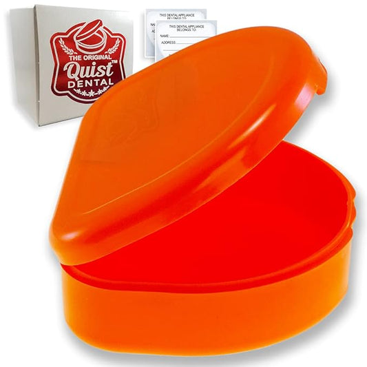 QUIST (TM) Solid Orthodontic Retainer Case (Orange)