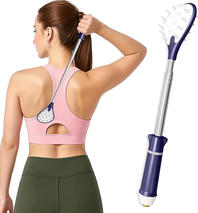 Back Scratcher for Adults 23.5 inches | Back Itch Relieve | Extendable Scratcher for Men Women Portable and Lightweight Purple
